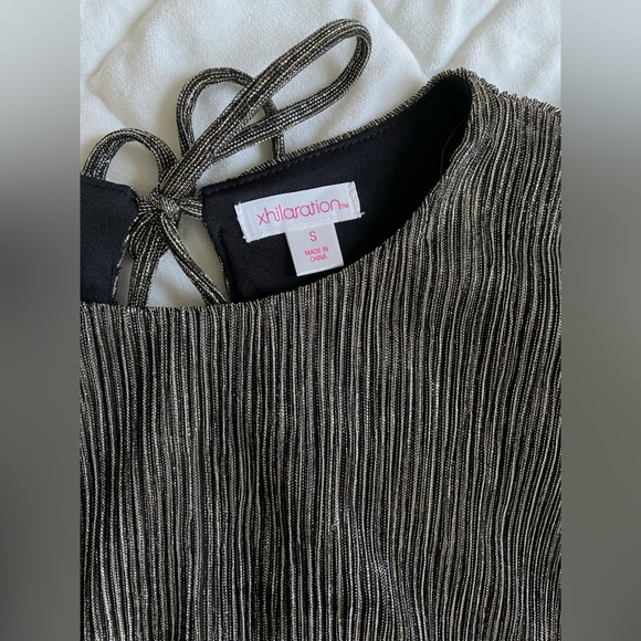 Xhilaration Long Sleeve Metallic Dress - Picture 5 of 10